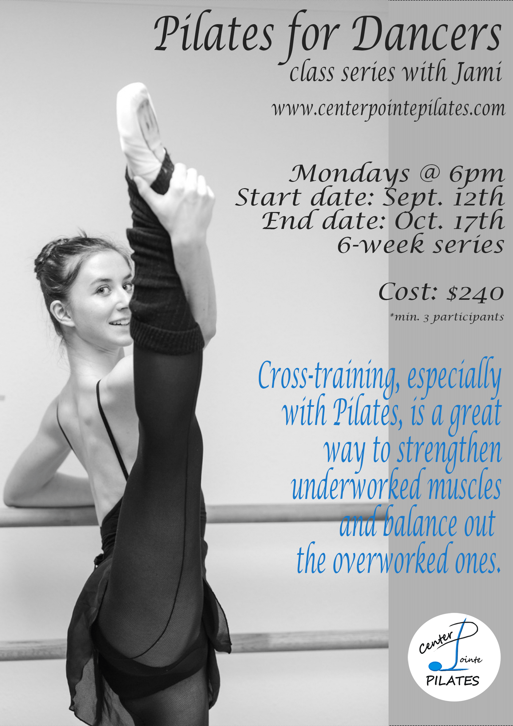 Pilates for Dancers at Center Pointe Pilates - Flyer